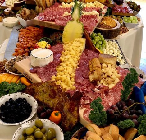 large charcuterie table by Normandy Catering