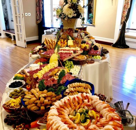 large charcuterie table by Normandy Catering