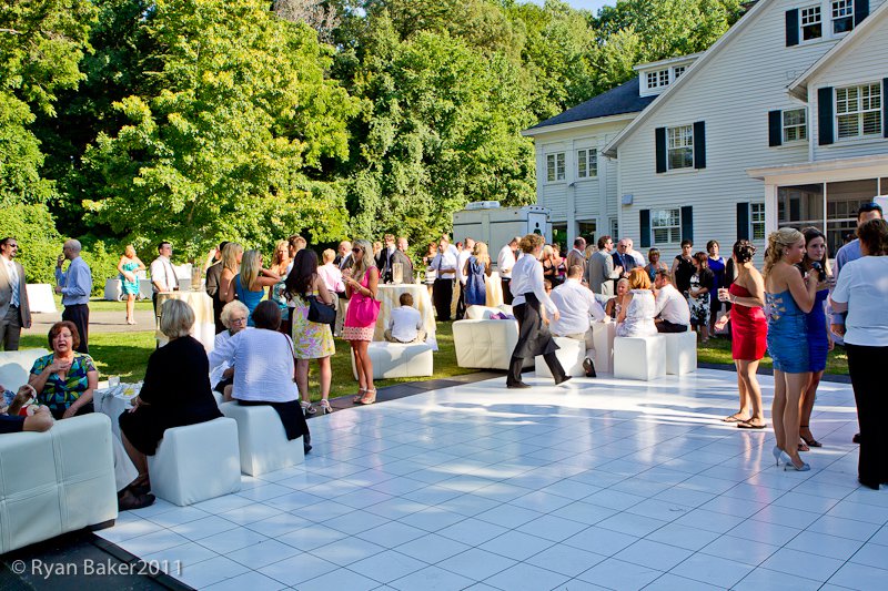 Fun Outdoor Seating at Backyard Wedding