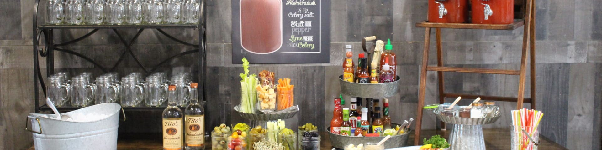 Bloody Mary bar by Normandy Catering